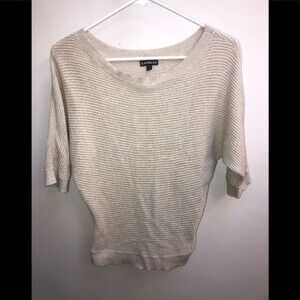 🌈Express gold knit top sweater s/p